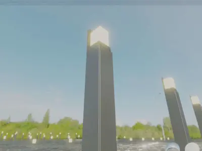 Street Light 8 Bollard 900 mm Basic Version 5 Low-poly 3D model