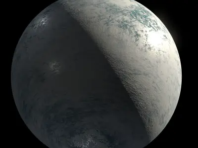 Icy Moon 02 - 8k PBR Low-poly 3D model