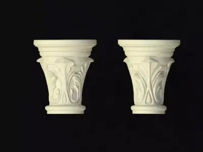 baluster two carved columns Free 3D model