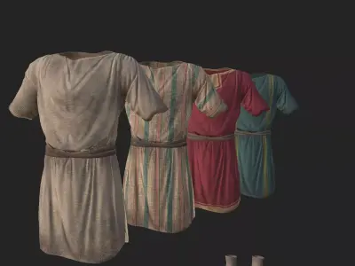 Roman guard man tunic Low-poly 3D model