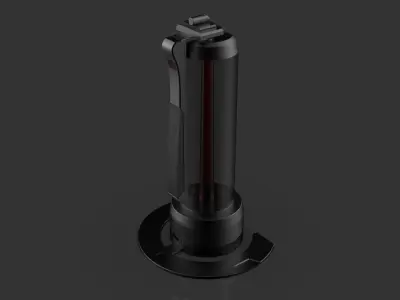 Sci-Fi Power Source Cylinder Battery Low-poly 3D model