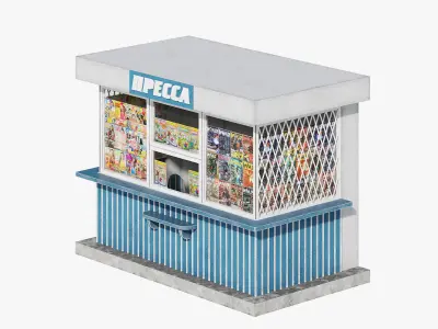 Magazine kiosk 3D model