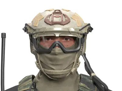 OPS CORE STEP IN PROTECTION GOGGLES Low-poly 3D model