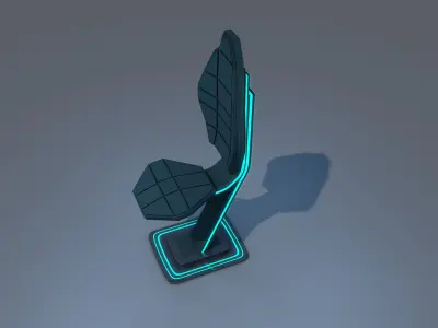 Sci Fi Chair Low-poly 3D model