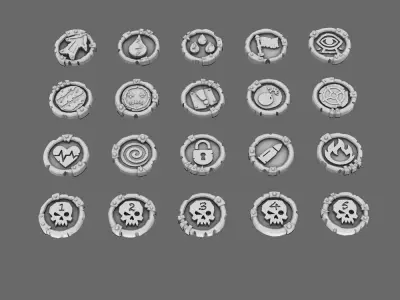 Space Orcs OPR Tokens 3D print model