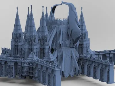 Angelic Cathedral Palace Baroque gothic 2 3D model