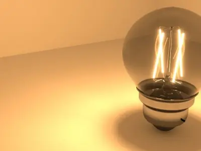 Light bulb - LED Filament 3D model