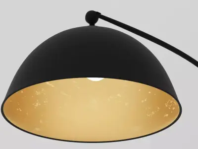Modern Arch Floor Lamp Low-poly 3D model