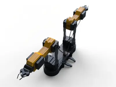 Robotic arm machine robo scifi  3D model