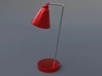 Awesome Red Table Lamp Red Lamp Free low-poly 3D model