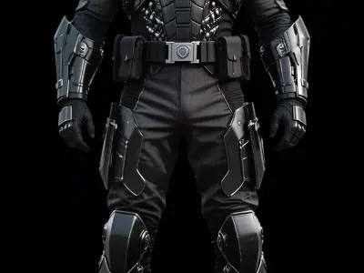 futuristic concept sci-fi design  soldier 3D model buy