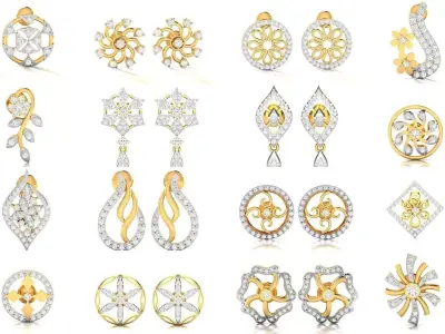 99 LIGHT WT EARRINGS  3D Model Pack