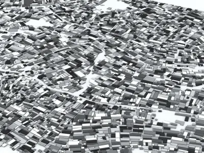 Nairobi Streets and Buildings 3D model