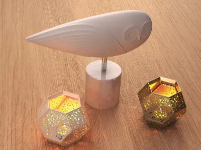 JONATHAN ADLER Owl and TOM DIXON Etch 3D model