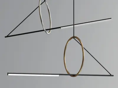 Modern Ceiling Suspension Pendant Collection 02 3D model