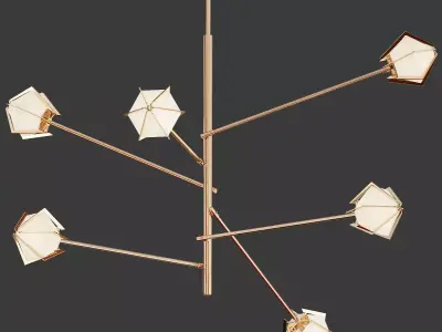 HARLOW Spoke Chandelier 3D model