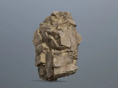Stone rock Low-poly 3D model order