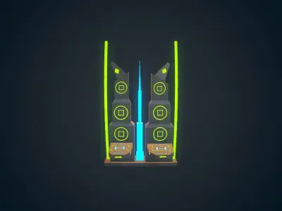 Sci-fi Building - 03 Low-poly 3D model