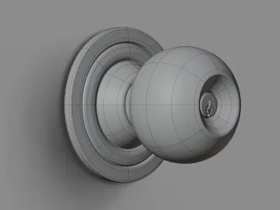 3 Door Knobs 3D model