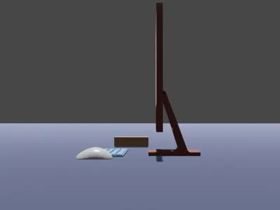 Apple iMac 2021- Red White Free 3D model