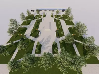 park-public park-Private Park Landscape 3D model