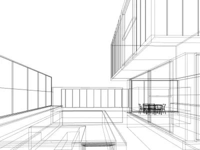 3D Modelling and Lumion 10 Scene Black House 3D Package 3D model