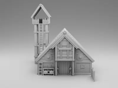 Viking watchmans house 3D print model