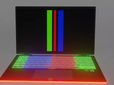 Gaming Laptop RGB Free low-poly 3D model
