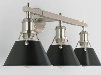 Shades of Light Truncated Cone Shade Vanity Light 3 Light 3D model