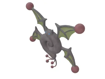 Abstract Elf Bat Character v1 004 Low-poly 3D model