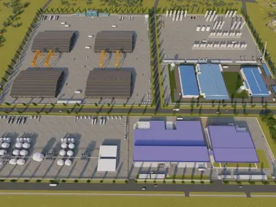 Industrial Factory-Factory building 3D model