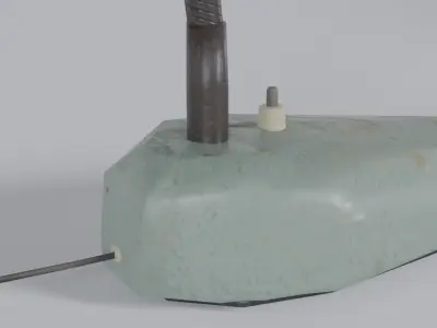 Retro Table Lamp Low-poly 3D model