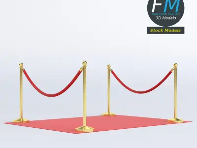 Red carpet module 3D model