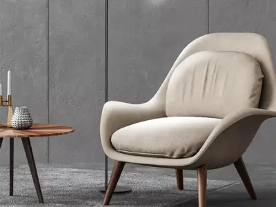 Modern Minimalist Spotlight Floor Lamp 3D model