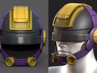 Helmet scifi military futuristic technology  Low-poly 3D model purchase