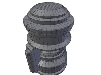 Force field generator 02 sci-fi Low-poly 3D model