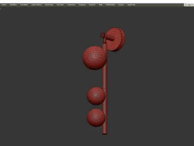 DOLL SCONCE Low-poly 3D model
