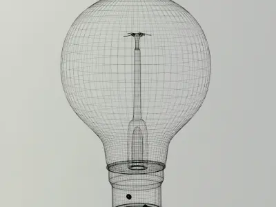 Vintage Edison light bulb 3D model