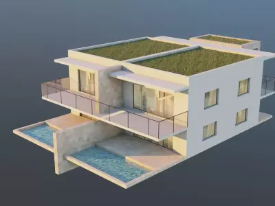 Small House 01 Low-poly 3D model