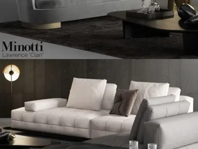 Minotti Lawrence Clan Seating 3 Free 3D model