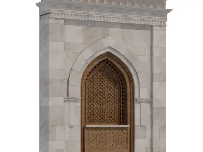 Arabic turkish islamic architectural element set 505 3D model