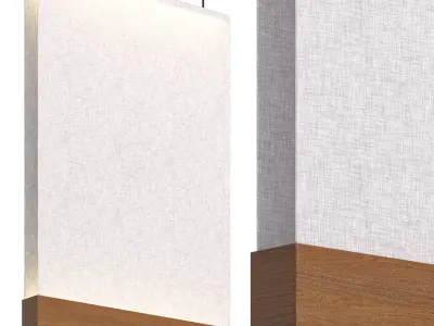Japanese Wabi sabi Fabric Chandelier Low-poly 3D model