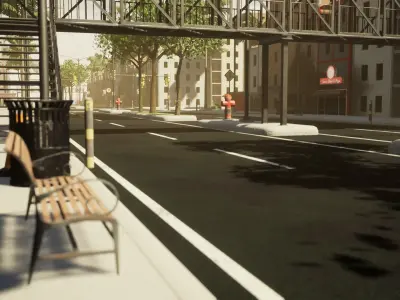 Urban Cityscape Pack  low-poly 3d model Low-poly 3D model