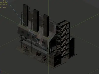 Future World - Industrial Area 03 3D model