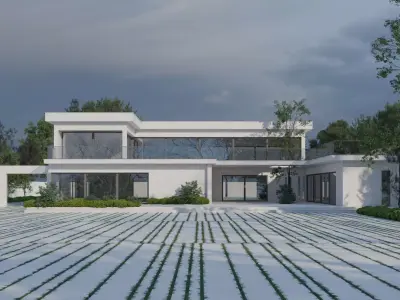 Modern Villa 3D model 22