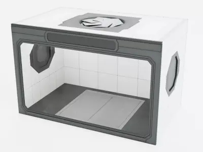 Simulation Room V1 - Clean Environment Low-poly 3D model