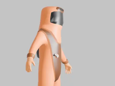 LOW POLY CHARACTER SCI FI CLOTH  Low-poly 3D model