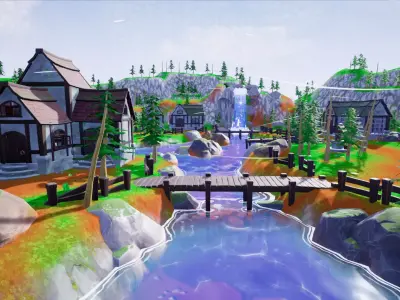 Stylized Modular Medieval Pack Low-poly 3D model