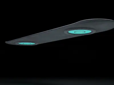 sci-fi skateboard 3D model