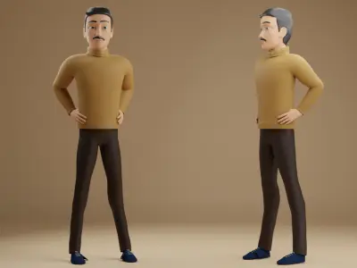 Male Cartoon Character  3D model